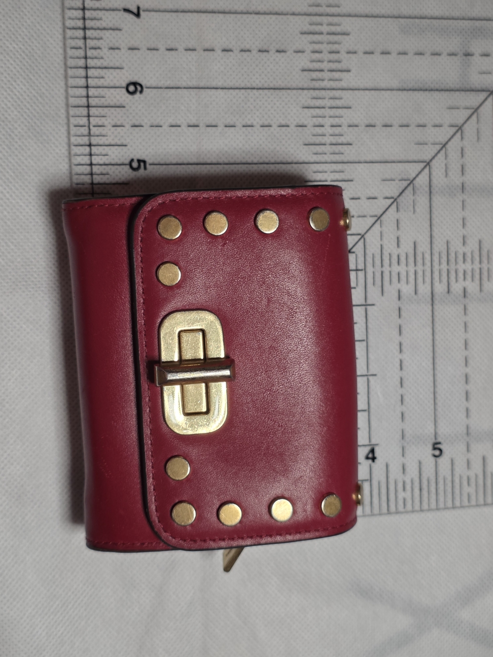 Michael Kors studded leather compact bifold wallet